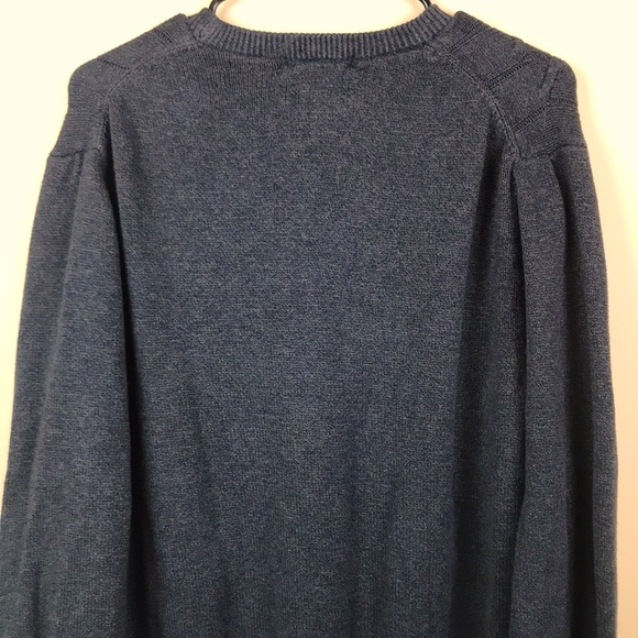 Lyle & Scott Scotland Men’s Fishermen Knit Charcoal Gray Combed Cotton Sweater - Picture 6 of 7